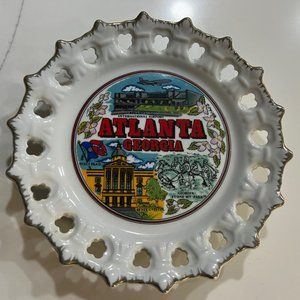 Vintage Atlanta Georgia Porcelain 8" Plate Souvenir Travel Plate Collector's